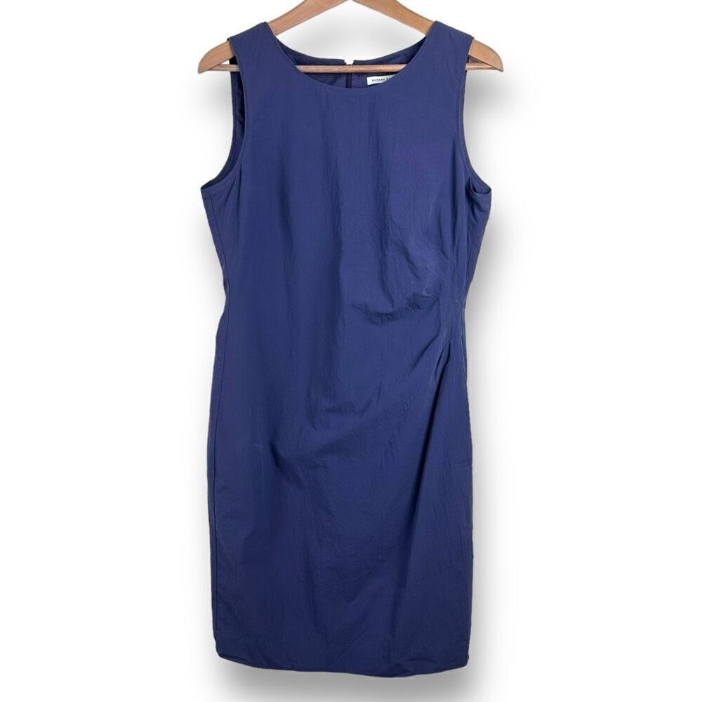 Banana Republic Women's 10 Sleeveless Shift Dress Navy Blue Office Professional